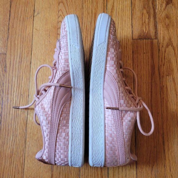 Puma Basket Satin EP Woven‎ Pink Sneakers 10Tennis Shoes Low Top SPEEDCAT - Picture 6 of 8